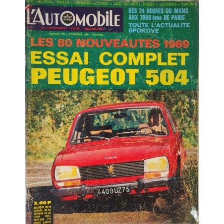 L'Automobile Novembre 1968