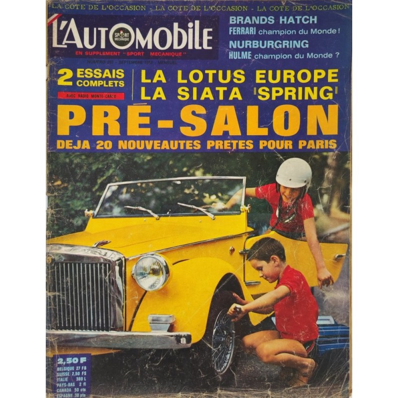 L'Automobile Septembre 1967