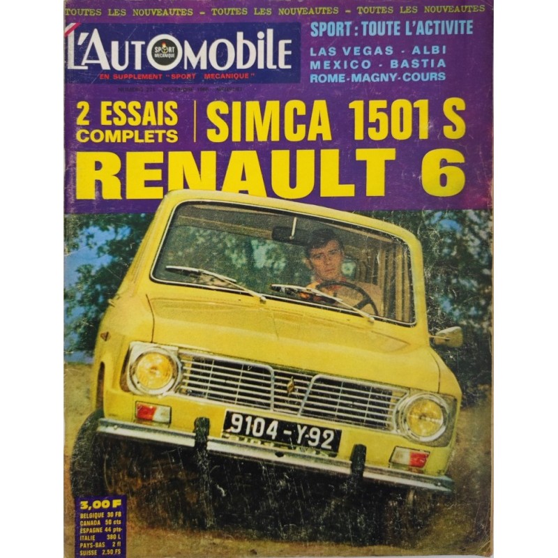 L'Automobile Décembre 1968