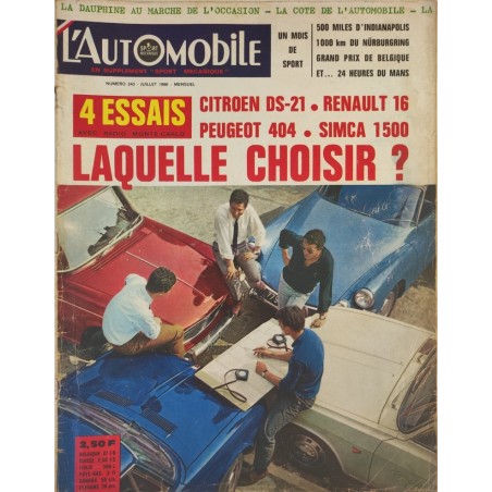 L'Automobile Juillet 1966